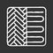 Floor heating system chalk icon