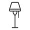 Floor lamp line icon, Furniture and interior