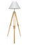 Floor lamp for three wooden legs