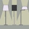 Floor lamps in retro style.