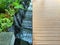 Floor lath with Mini Waterfall in Garden