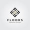 Floor logo initial letter f parquet flooring vector illustration design