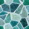 Floor marble irregular plastic stony mosaic pattern texture seamless background with light gray grout - turquoise blue col