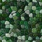 Floor marble mosaic pattern seamless background with black grout - dark emerald green color