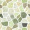 Floor marble mosaic pattern seamless background with light yellow grout - pastel green khaki beige taupe color