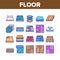 Floor And Material Collection Icons Set Vector