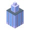 Floor multistory building icon isometric vector. City block