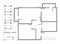 Floor Plan. Apartment Blueprint with Construction Elements. House Project. Vector