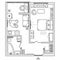 Floor plan with furniture placement. The interior design project. Vector.