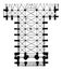 Floor Plan of the Nave of the Amiens Cathedral in Amiens, France, vintage engraving