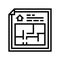 floor planning line icon vector illustration