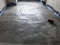 Floor screed metal grill cement