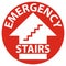 Floor Sign Emergency Stairs