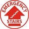 Floor Sign Emergency Stairs