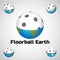 Floorball earth logo for the team and the cup