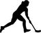 Floorball female player silhouette