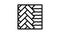 flooring building material line icon animation