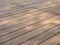 Flooring made from wood stained wood decking