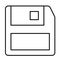 Floppy disc thin line icon