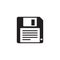 Floppy disk - black icon on white background vector illustration for website, mobile application, presentation, infographic.