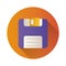 Floppy disk block style icon