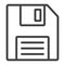 Floppy disk line icon, web and mobile, diskette