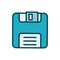 Floppy disk line style icon
