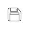 Floppy disk outline icon