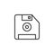 Floppy disk outline icon