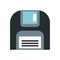 Floppy disk retro isolated icon