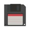 Floppy disk vector illustration. Geek gaming retro gadgets from