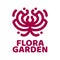 flora garden orchid flower nature logo concept design illustration