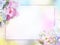 Floral abstract pastel background with copy space.