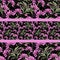 Floral abstract seamless pattern,black background