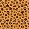 Floral animal print jaguar seamless repeat pattern in next-level black and iced mango