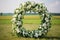 Floral arch for celebrating weddings, baptisms and communions.