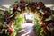 floral archway setup for a celebration of renewal