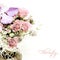 Floral arrangement of roses and Vanda orchid. Artistic photo