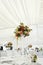 Floral arrangement wedding tent White canopy