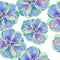 Floral art grunge batik background. Stylization pastel colors, watercolors. Seamless backdrop with flowers. Pattern for