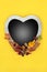 Floral Autumn and Thanksgiving Heart Frame