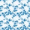 Floral background. Elegance blue seamless pattern with flower peony