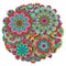 Floral background made of many mandalas. Round shape