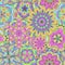 Floral background made of many mandalas. Seamless pattern