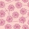 Floral background seamless pattern dandelion