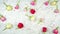 Floral background stop motion for feminine holiday, birthday, or Mother`s Day.
