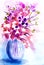 Floral background. Watercolor floral bouquet. Floral decorative