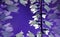 Floral background. White flowers bells on a violet background. Flower composition close-up. Place for the text.