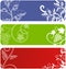 Floral banner set