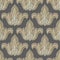 Floral Baroque 3d seamless pattern. Vector embossed golden background. Repeat emboss flowers backdrop. Surface relief vintage